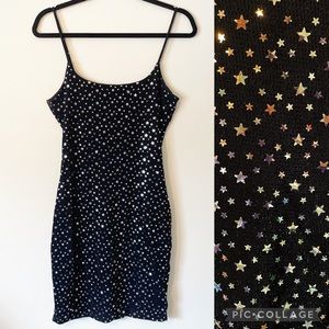 One by One Star Print Mini Dress
